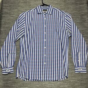 Rodd And Gunn Shirt Mens XL Blue Plaid Sports Fit Dress Button Up